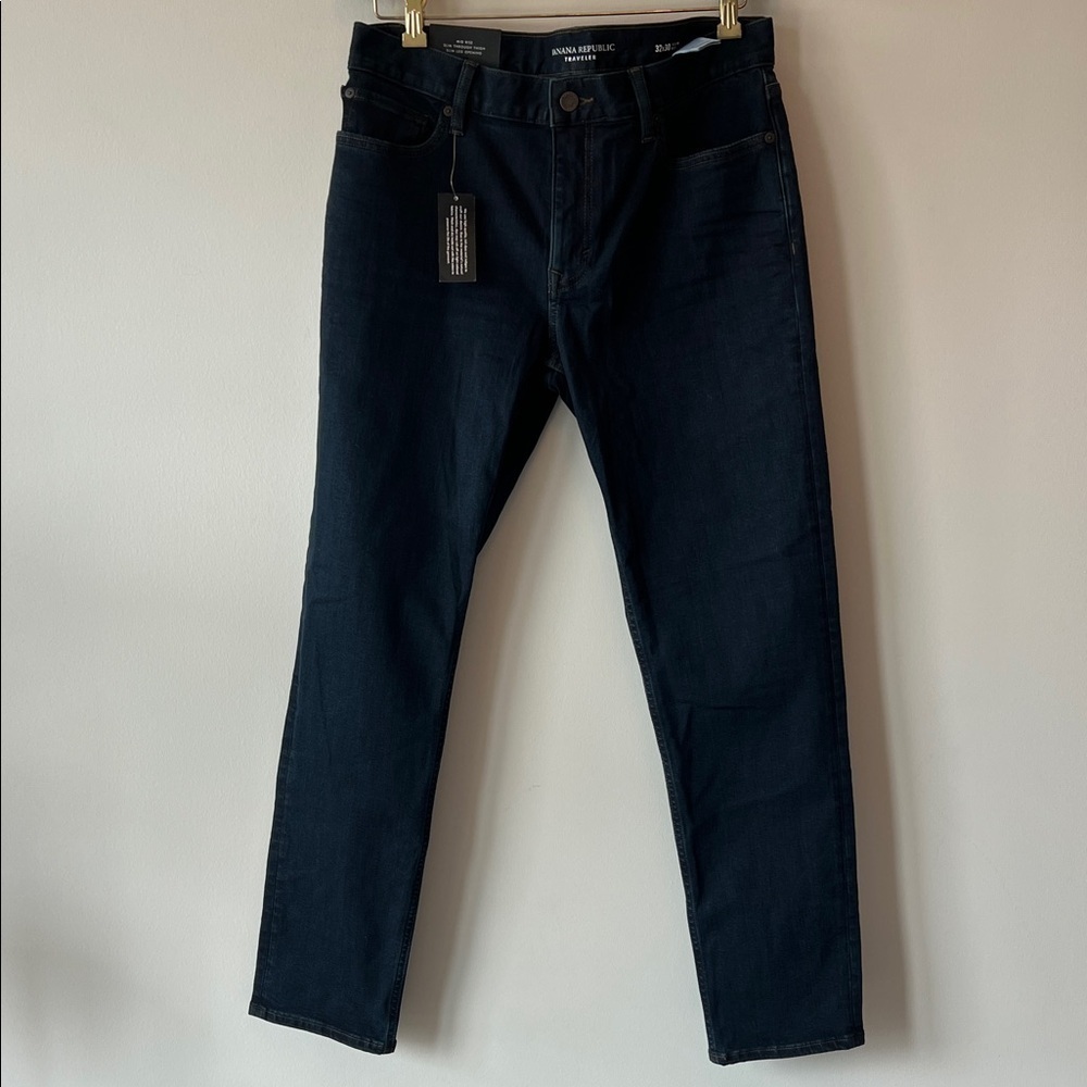 Banana Republic Men's Deep Indigo Slim Fit Straight Jeans